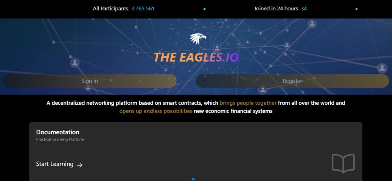 TheEagles.io BlockChain project use MetaMask & trutWallet extension in chrome to visit Dashboard
